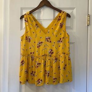 LOFT Yellow Tank Blouse